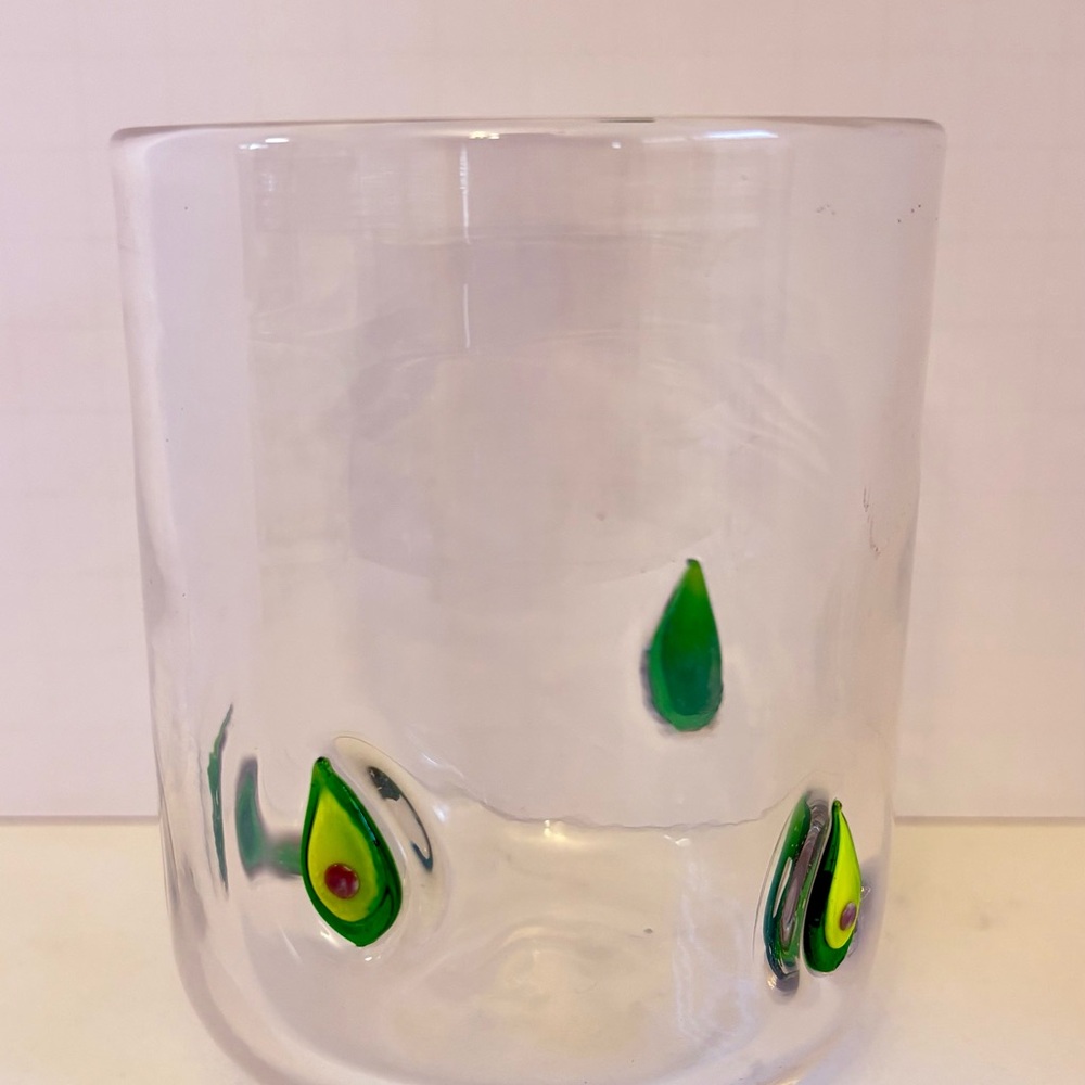 Icon Juice Glass with Avocados